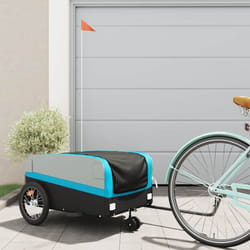 Vidaxl - Rimorchio da Bici Nero e Blu 45 kg in Ferro
