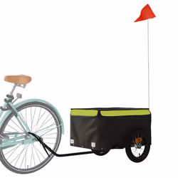 Rimorchio da Bici Nero e Verde 30 kg in Ferrocod mxl 126734 - Vista aggiuntiva 3