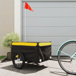 Vidaxl - Rimorchio da Bici da Carico Nero e Giallo 45 kg in Ferro