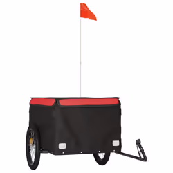 Rimorchio da Bici Nero e Rosso 45 kg in Ferrocod mxl 95052 - Vista aggiuntiva 2