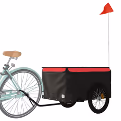 Rimorchio da Bici Nero e Rosso 45 kg in Ferrocod mxl 95052 - Vista aggiuntiva 3