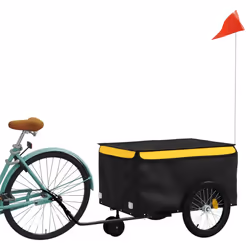 Rimorchio da Bici Nero e Giallo 30 kg in Ferrocod mxl 114528 - Vista aggiuntiva 3