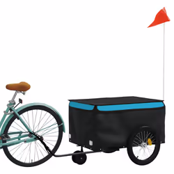 Rimorchio da Bici Nero e Blu 30 kg in Ferrocod mxl 90524 - Vista aggiuntiva 3