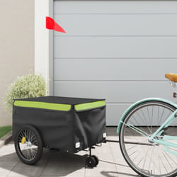 Rimorchio da Bici Nero e Verde 30 kg in Ferro vidaXL51811