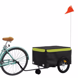 Rimorchio da Bici Nero e Verde 45 kg in Ferrocod mxl 90049 - Vista aggiuntiva 3