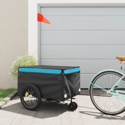 Vidaxl - Rimorchio da Bici Nero e Blu 45 kg in Ferro 51262