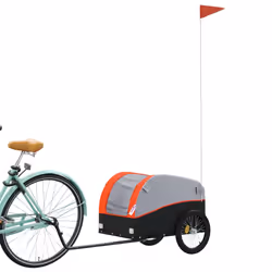 Rimorchio da Bici Nero e Arancione 30 kg in Ferrocod mxl 108641 - Vista aggiuntiva 3