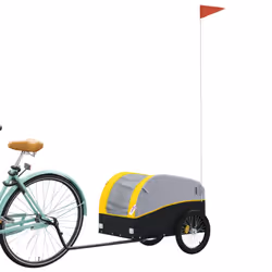 Rimorchio da Bici Nero e Giallo 30 kg in Ferrocod mxl 108642 - Vista aggiuntiva 3