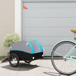 Vidaxl - Rimorchio da Bici Nero e Blu 30 kg in Ferro