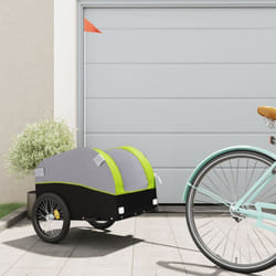 Vidaxl - Rimorchio da Bici Nero e Verde 30 kg in Ferro 86073