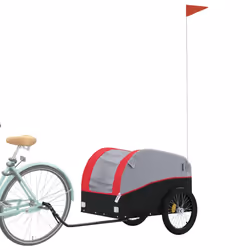 Rimorchio da Bici Nero e Rosso 45 kg in Ferrocod mxl 131833 - Vista aggiuntiva 3