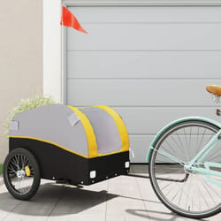 Vidaxl - Rimorchio da Bici Nero e Giallo 45 kg in Ferro