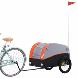 Rimorchio da Bici Nero e Arancione 45 kg in Ferrocod mxl 131916 - Vista aggiuntiva 3
