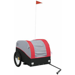 Vidaxl - Rimorchio da Bici Nero e Rosso 45 kg in Ferro 79830