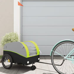 Vidaxl - Rimorchio da Bici Nero e Verde 30 kg in Ferro 255823