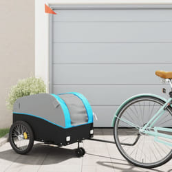 Vidaxl - Rimorchio da Bici Nero e Blu 45 kg in Ferro