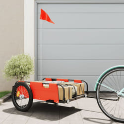 Rimorchio per Bici da Carico Arancione Tessuto Oxford e Ferro Vidaxl 52025
