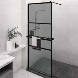 Date un nuovo aspetto estetico al vostro bagno con la nostra moderna parete per doccia walk-in con una mensola! Materiale rob ...