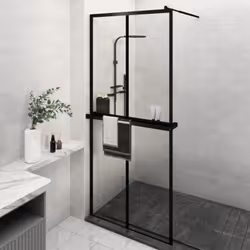 Date un nuovo aspetto estetico al vostro bagno con la nostra moderna parete per doccia walk-in con una mensola! Materiale rob ...