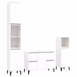 VidaXL 3185605, Bianco, Metallo, Legno, 800 mm, 330 mm, 600 mm, 3 pz