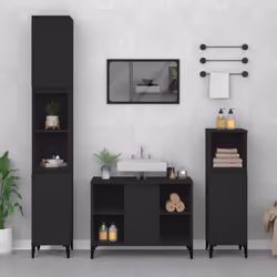 Questo elegante set di mobili da bagno, dotato di ampio spazio di stoccaggio, è un accessorio eccellente al vostro bagno, e a ...