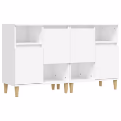 vidaXL Credenze 2pz Bianche 60x35x70 cm in Legno Multistrato - Vista aggiuntiva 2
