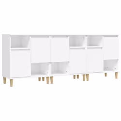 vidaXL Credenze 3pz Bianche 60x35x70 cm in Legno Multistrato - Vista aggiuntiva 2