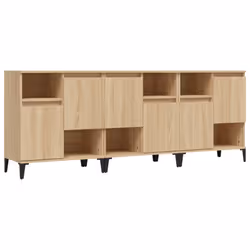 vidaXL Credenze 3pz Rovere Sonoma 60x35x70 cm in Legno Multistrato - Vista aggiuntiva 2