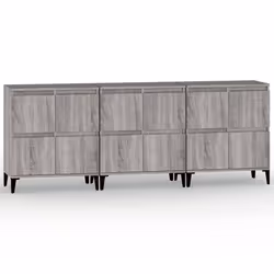 Credenze 3pz Grigio Sonoma 60x35x70 cm in Legno Multistratocod mxl 125436 - Vista aggiuntiva 2