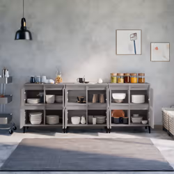 Credenze 3pz Grigio Sonoma 60x35x70 cm in Legno Multistratocod mxl 125436 - Vista aggiuntiva 3