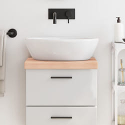 Vidaxl - Piano Bagno 40x30x6 cm in Legno Massello Non Trattato 53593