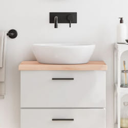 vidaXL Piano Bagno 60x30x(2-4) cm in Legno Massello Non Trattato