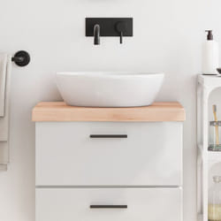 Vidaxl - Piano Bagno 60x30x6 cm in Legno Massello Non Trattato 67073
