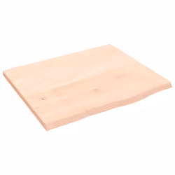 Piano Bagno 60x50x2 cm in Legno Massello Non Trattatocod mxl 107754 - Vista aggiuntiva 2