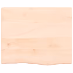 Piano Bagno 60x50x2 cm in Legno Massello Non Trattatocod mxl 107754 - Vista aggiuntiva 3