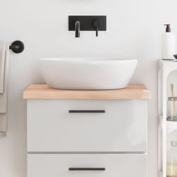 Vidaxl - Piano Bagno 60x60x4 cm in Legno Massello Non Trattato 87605