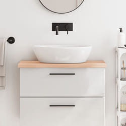 Vidaxl - Piano Bagno 80x30x4 cm in Legno Massello Non Trattato 70242