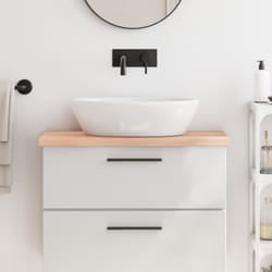 Vidaxl - Piano Bagno 80x40x4 cm in Legno Massello Non Trattato 74453