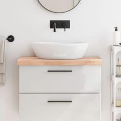 Vidaxl - Piano Bagno 80x40x6 cm in Legno Massello Non Trattato 43443