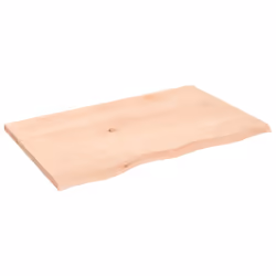Piano Bagno 80x50x2 cm in Legno Massello Non Trattatocod mxl 131733 - Vista aggiuntiva 2