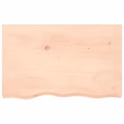 Piano Bagno 80x50x2 cm in Legno Massello Non Trattatocod mxl 131733 - Vista aggiuntiva 3