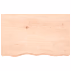 Piano Bagno 80x50x(2-6) cm in Legno Massello Non Trattatocod mxl 74449 - Vista aggiuntiva 3