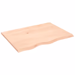 Piano Bagno 80x60x2 cm in Legno Massello Non Trattatocod mxl 98443 - Vista aggiuntiva 2