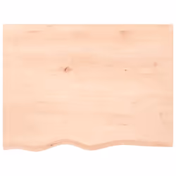 Piano Bagno 80x60x2 cm in Legno Massello Non Trattatocod mxl 98443 - Vista aggiuntiva 3