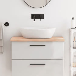 Vidaxl - Piano Bagno 80x60x4 cm in Legno Massello Non Trattato 72925
