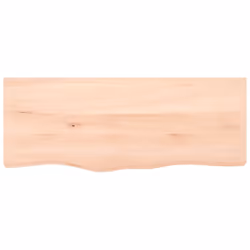 Piano Bagno 100x40x2 cm in Legno Massello Non Trattatocod mxl 108919 - Vista aggiuntiva 3