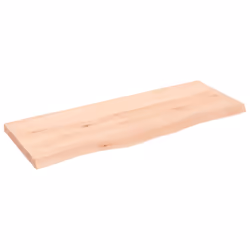 Piano Bagno 100x40x(2-4) cm in Legno Massello Non Trattatocod mxl 78632 - Vista aggiuntiva 2