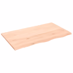 Piano Bagno 100x60x2 cm in Legno Massello Non Trattatocod mxl 71891 - Vista aggiuntiva 2