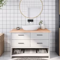 State pensando di rinnovare i vostri ripiani a casa? Questo piano da bagno in legno è la scelta che fa per voi! Struttura res ...