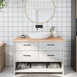 Vidaxl - Piano Bagno 120x50x4 cm in Legno Massello Non Trattato 37979